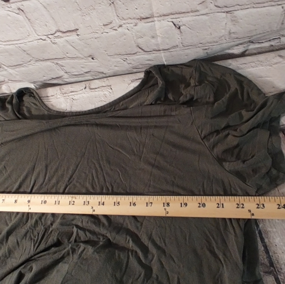 Torrid Super Soft Green Green Flowy Tee Shirt 3X - Picture 4 of 13